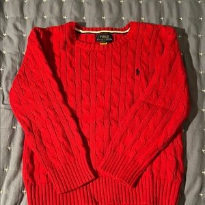 Boys Polo by Ralph Lauren Vibrant Red Crewneck Sweater size 6
